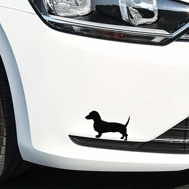 Dachshund Dog Design Car Sticker, Bumper Sticker, Car Exterior Decorative Sticker, Automotive Decoration, Universal Car Decals for Car Windows, Laptops, Phone, Helmets, Vinyl Decal