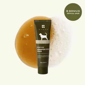 [Official Shop] BRMUD Relief Mud Shampoo for Dogs 20ML – Gentle Spa Wash for Sensitive Pet Skin, Travel Size, grooming Calming Bath