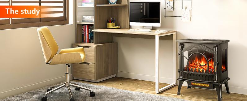 22-inch 3D Infrared Classic 1500W Electric Fireplace Stove, Freestanding Fireplace Heater,Thermostat, Overheating Protection, for Indoor Use heaters