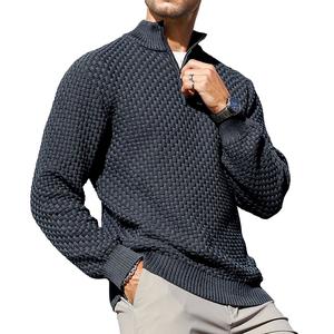 Zaitun Men’s Cable Knit Quarter-Zip Sweater – Warm Turtleneck Pullover with Zip Collar – Perfect Layer for Cold Days, Casual Fridays & Timeless Everyday Style TikTokShopBlackFriday Christmas gift