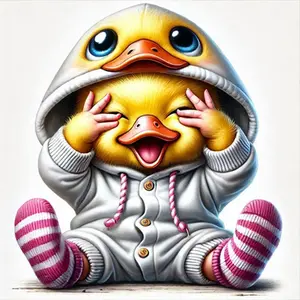 1pc, DIY Craft Cute Cartoon Little Yellow Duck Diamond Painting, DIY Rhinestone Decorative Art for Bedroom and Living Room, Diamond Embroidery Kit, Home Decor for Bedroom, Living Room, Study, Bathroom Wall, Holiday Gift