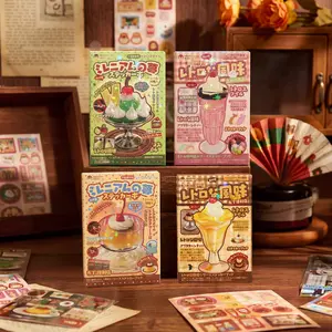 Retro Dessert Sticker Book – DIY Food & Sweets Journal Stickers, Cake, Fruit & Candy Designs, Irregular Aesthetic Scrapbook Stickers for Planner, Bullet Journal, Diary, DIY Crafts, Birthday Party Favors, Back to School Supplies (30 Sheets)