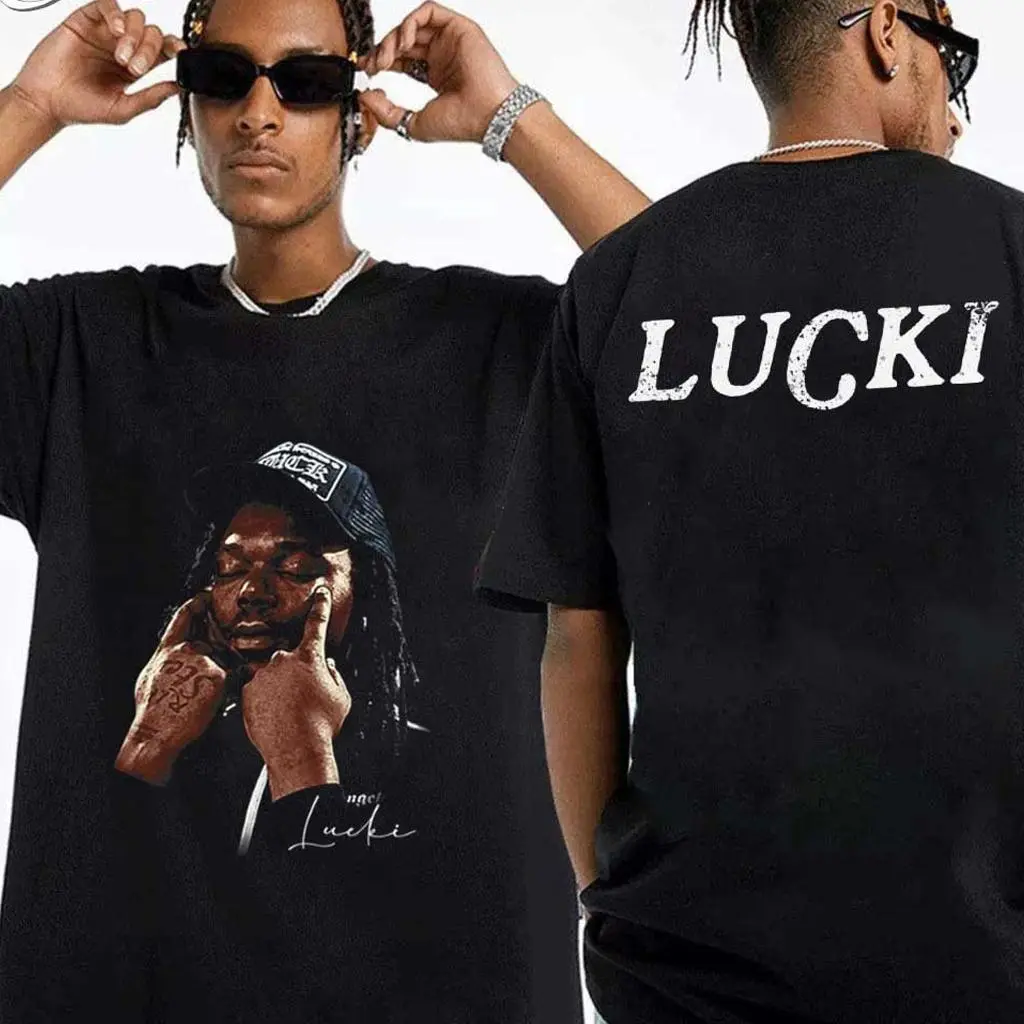 LUCKI Vintage Bootleg Graphic Tee Tunevert GEMINI Hip Hop Fan Collection Shirt HY6055