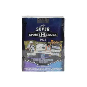 Jumbo 2026 Leaf Metal Super Sports Heroes Hobby Box (6 Autos)