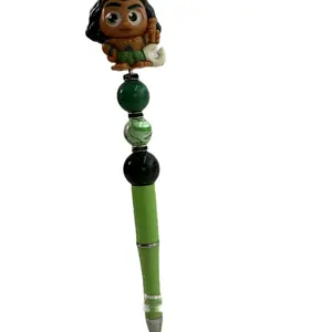 Doorables Pen with Unique Design Featuring a Character on a Green Bamboo Style Handle