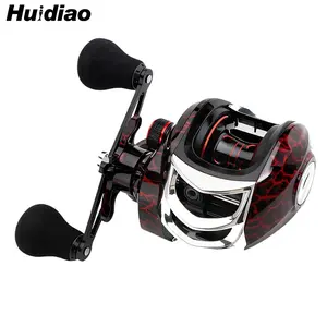 Huidiao Birds-Nest Free Baitcasting Reel 7.2:1 High Speed Ratio 12-Level Magnetic Brake Low Profile Casting Reel Metal Spool/Handle for Freshwater & Saltwater Fishing Reel