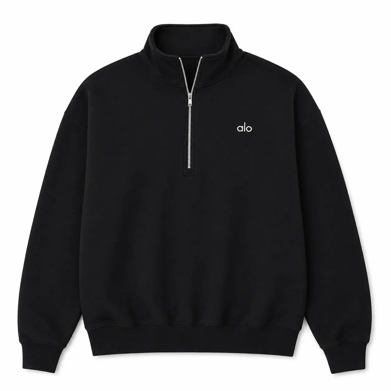Alo Yoga Accolade 1/4 Zip Pullover Unisex Style. Designed For A Boxy Oatmeal Heather