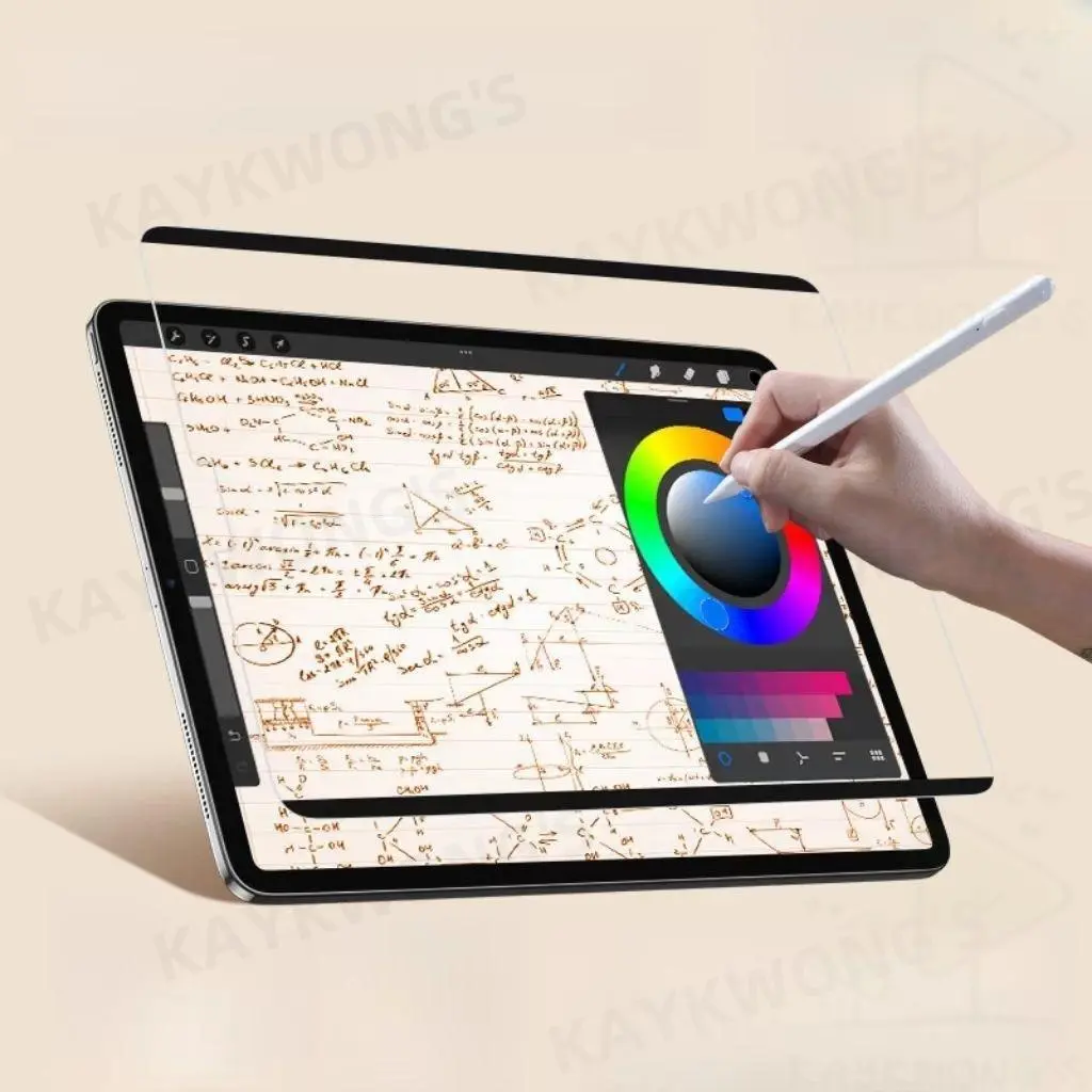 KAYKWONG'S Magnetic Paper-feel Screen Protector, 1 Count Detachable & Reusable Matte Film iPad Tablet Accessories for iPad Pro, Air, Mini, Great for Writing & Drawing, Tablet Screen Protectors