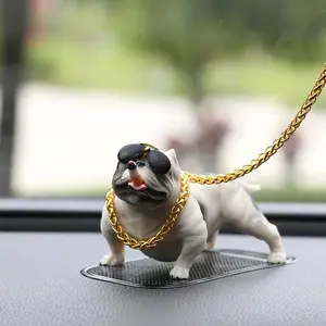 Bully Pitbull Dog Doll Auto Interior Accessories Ornaments Cute Chritmas Gift