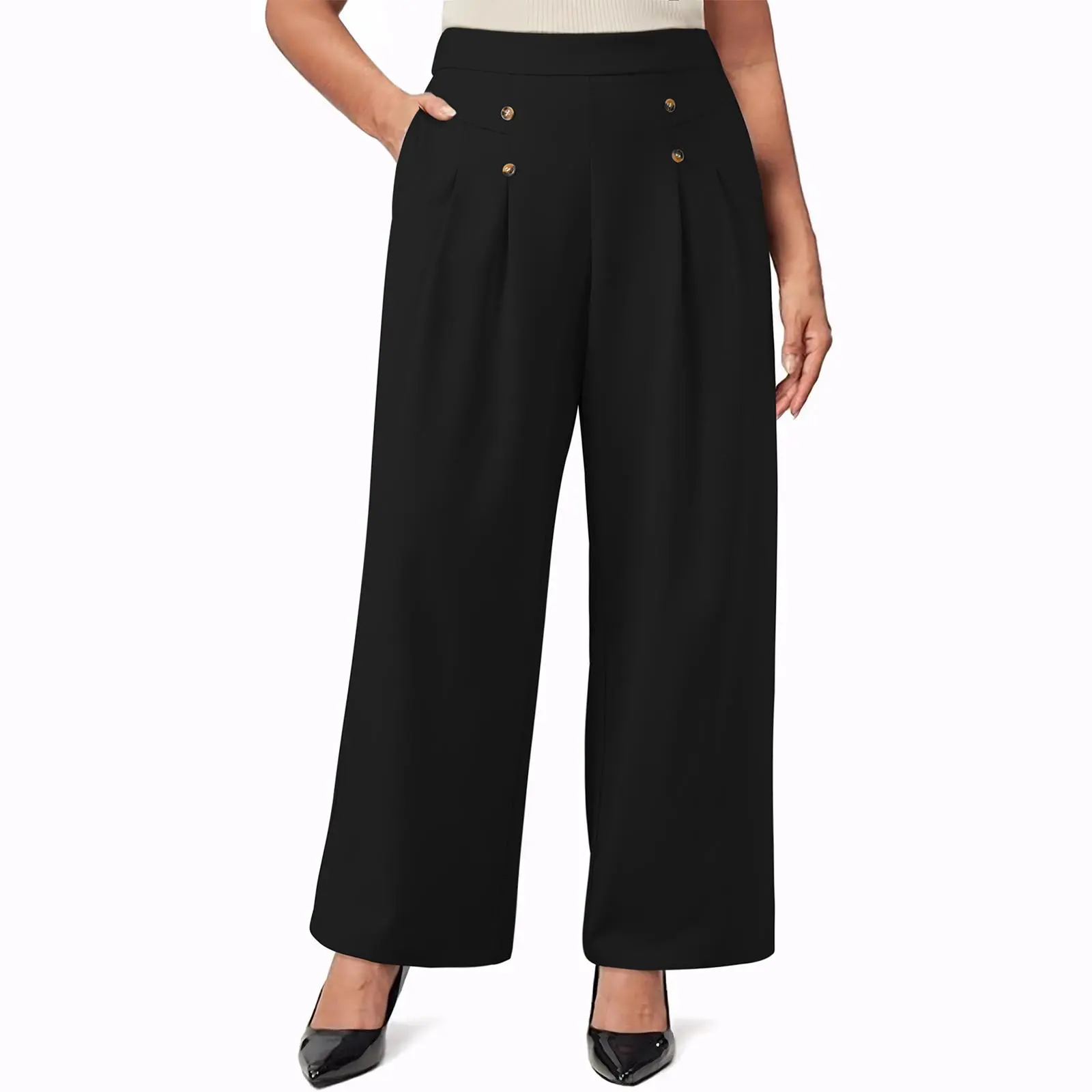 plus size high waisted dress pants Lyons High Halter Neck Mini Dress Black L main image 1