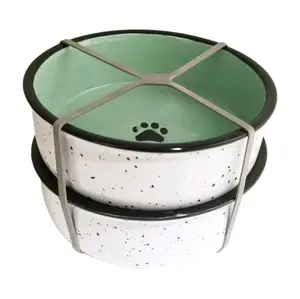 Ceramic Dog Bowls-Indoor and outdoor use.