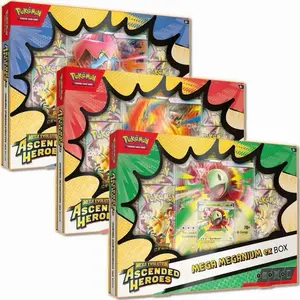 Pokemon Ascended Heroes Mega ex Box - Mega Meganium, Mega Emboar, or Mega Feraligatr Trading Card Collectibles Mega Evolution