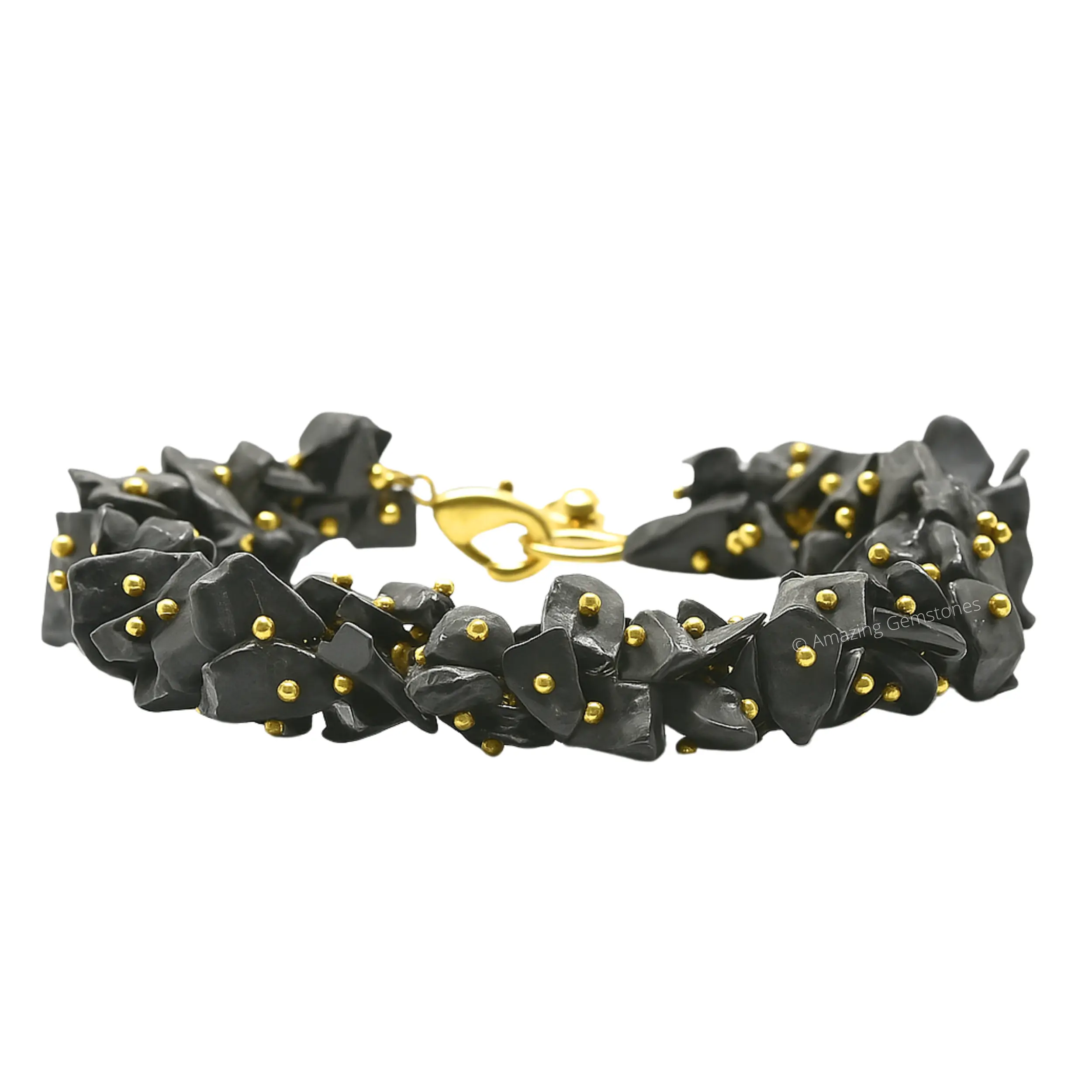 Amazing Gemstone Natural Crystal Shungite Fuse Chips Bracelet - Real Russian Adjustable Unisex Jewelry for Protection - Stocking Stuffer Accessory