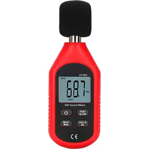 UT353 Decibel Meter, Digital Sound Level Meter 30-130dB Audio Noise Volume Measure Device Sound Meter Max/Min /Slow Data Hold LCD Backlit Auto Power off