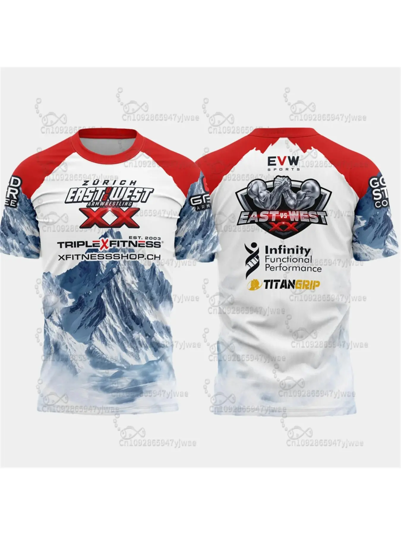 2026 EVW Sports New East VS West Jersey Loose Quick Drying Arm Wrestling Sports T-shirt Summer Man's T-shirt Casual Athletic Wear Casual Sports Tops