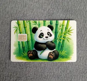 Panda cute colorful animal #330 Card Protector Sticker, Overlay, Decorative Only
