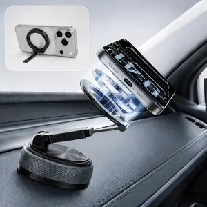 Split-Type Magnetic Dashboard Mount for Drivers — Strong Suction Foldable Phone Holder for GPS & Ride Sharing