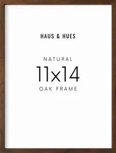 11x14 in, Set of 6, Walnut Oak Frame
