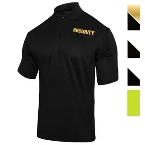 Rothco Moisture Wicking Security Guard Polo Shirt - Rothco Menswear Short Sleeve Uniform Shirt Top Bike Workwear Event Staff 100% Polyester