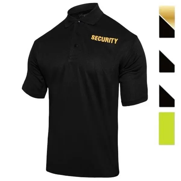 ROTHCO Men's Security Polo Shirt - Shortsleeve Polyester Menswear Top, Breathable & Durable for On-Duty Professionals