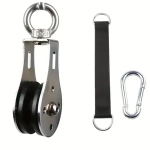 Fitness Barbell Pulley Set, 1 Set 360 Degree Rotation Silent Cable Pulley, Load-bearing Mechanical Pulley for Home Gyms & Fitness Enthusiasts