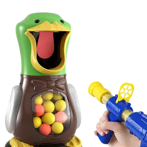 OLYE Duck Shooting Game Toy with Foam Balls & Air Blaster Gun, Auto Reset Target, LCD Score Counter, Indoor Outdoor Fun Gift for Boys Girls Age 4-10+