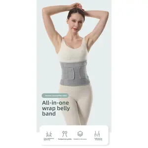 Belly closure belt, thin bamboo charcoal fiber waistband, adjustable elastic waistband, postpartum belly closure, light and breathable