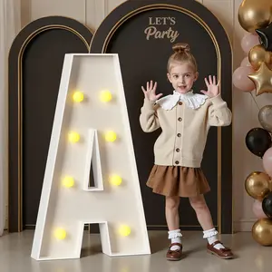 Marquee Letters 3 Feet Tall, 3FT Large Light up Letters A, Big Sign A with Warm White Light for Birthday Wedding Proposal Engagement Graduation Party Backdrop Decorations