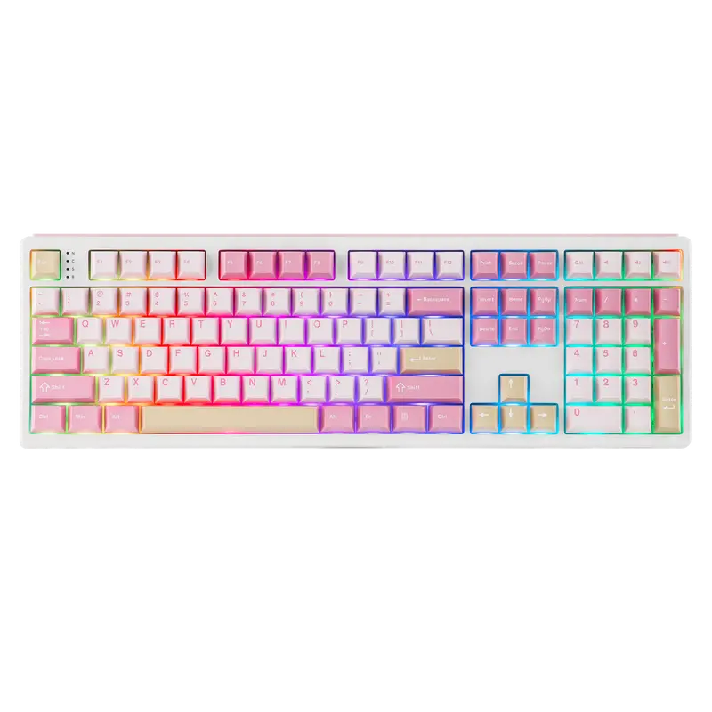EPOMAKER TH108 Gasket 100% Wireless Full Size Mechanical Keyboard - 108 Keys, Hot Swap, South-facing, Custom Driver, RGB Backlit, Tri-Mode (USB-C, BT 5.0, 2.4GHz), ABS+PC, Creamy, for Gamers, PC/Mac/Linux Computer Accessories