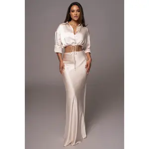 Champagne Kiah Button Up Top