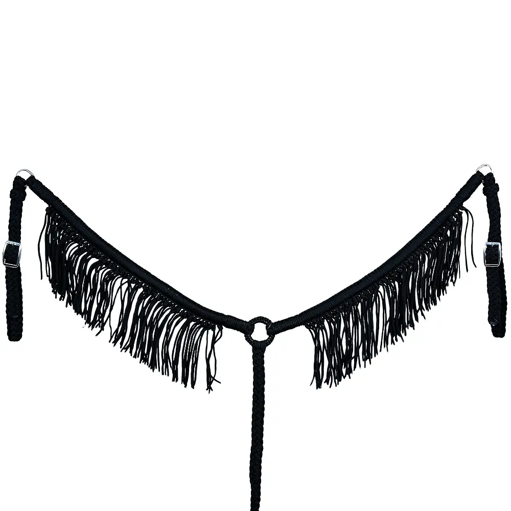 Hilason Horse Breast Collar – Flat Braided Paracord with Fringes