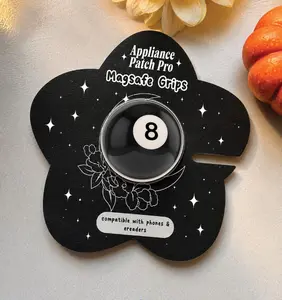 Retro 8 Ball MagSafe Phone Grip, Magnetic Pop Socket Kickstand, Vintage Billiards Phone Holder Cool Aesthetic Gift