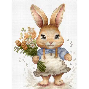 The Happy Bunny B1410L Counted Cross-Stitch Kit