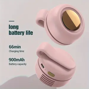 Clip On Mini Bladeless Fan - Portable 3-Speed Personal Fan , Compatible with Waist, Bag (Pink)