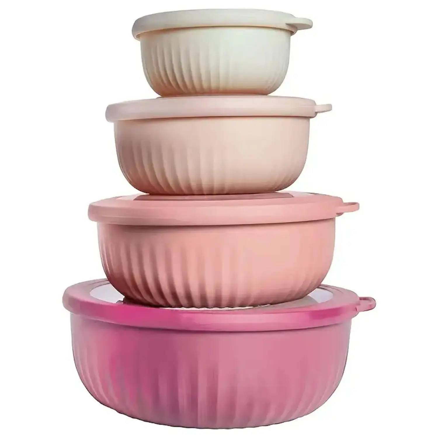 Set of 8, Including 4 Bowls And 4 Lids, TCBM Wide-Mouth Mixing Bowl Set with Various Sizes, Food-Safe Containers for Salad Dressings And Snacks, Ideal for Reuse, Freezer Storage, And Events Like Parties, Weddings, And Thanksgiving