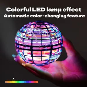 UFO induction gyroscope spinning ball, magic flying ball, floating ball, toy maglev，Colorful LED Hover Drone Toy with Boomerang Function, Interactive Self-Levitating Fidget Spinner for Boys & Girls
