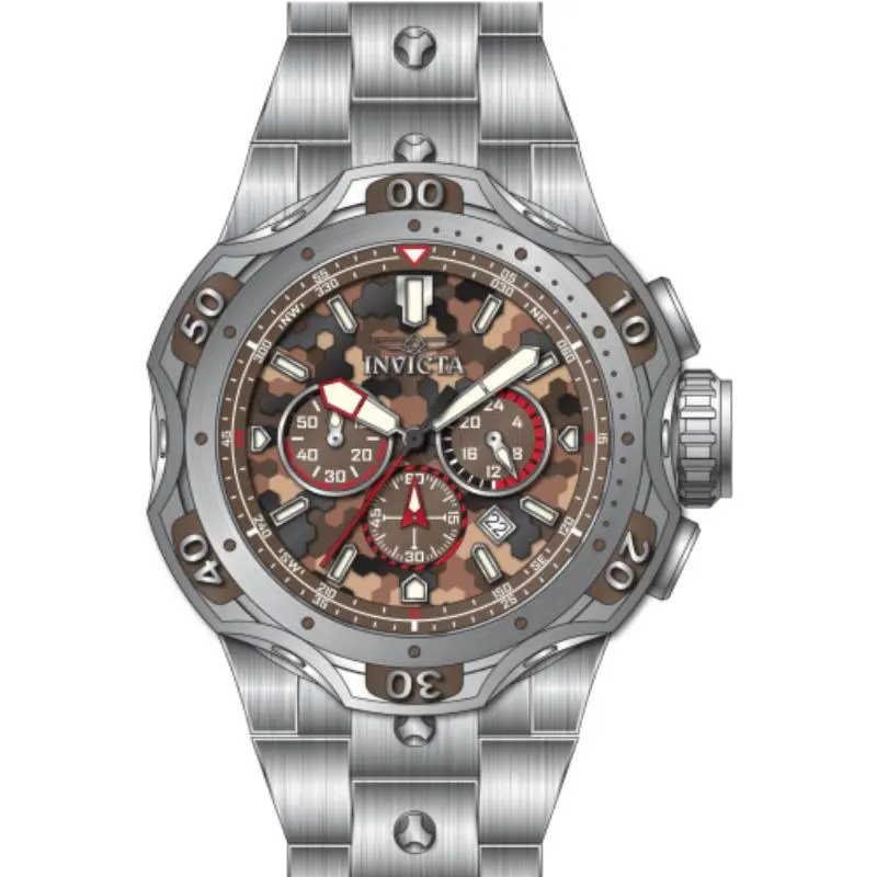 Invicta Men's 47757 Venom Quartz Chronograph Brown, Tan Dial Watch