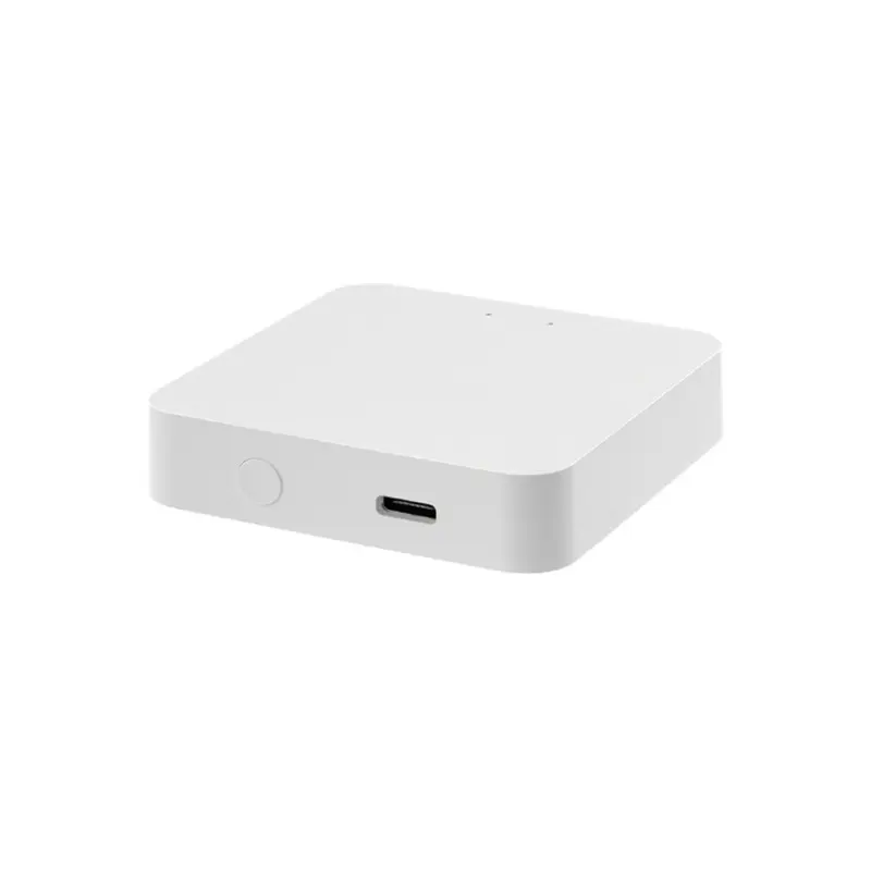 Tuya Mini Multi-Mode Smart Home Gateway - Zigbee+WiFi-Bluetooth Mesh Control Center, Low Power, 60x60mm, Remote/Local Operation, OTA Firmware Updates, Voice Control Enabled, for Indoor Residential Whole Home Smart Setups