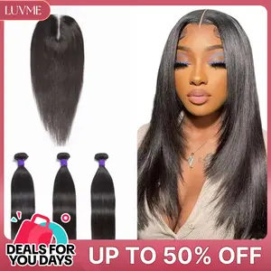 LUVME Bundles High-End Salon Upgraded 13A 100% Virgin Remi Human Hair (100+/-5g) Dye. Perm.-Body Wave-Deep Wave-Silky Straight-Messy Curl-Burmese Curl #DealsForYouDays