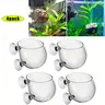 2/4Pcs Crystal Glass Aquarium Plant Pot,Aquarium Aquatic Planter,Red Shrimp Live Plants Fish Tank Glass Holder with Suction Cups for Aquarium Fish Tank Decorations,Home DIY tool,Hand tool,Tool kit set,Halloween Decor Gifts
