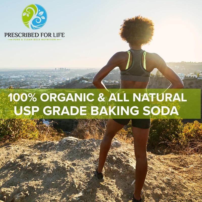 Prescribed For Life, Natural Sodium Bicarbonate (Baking Soda) Powder, 1 Lb Pouch