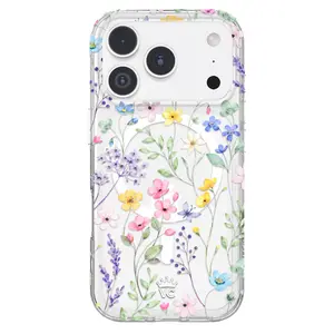 Case for iPhone 17 Pro | Compatible with MagSafe | 10ft Drop Tested | Cute Girly Protective Designer Cases for Women | Enchanted Floral Wildflowers 2.0