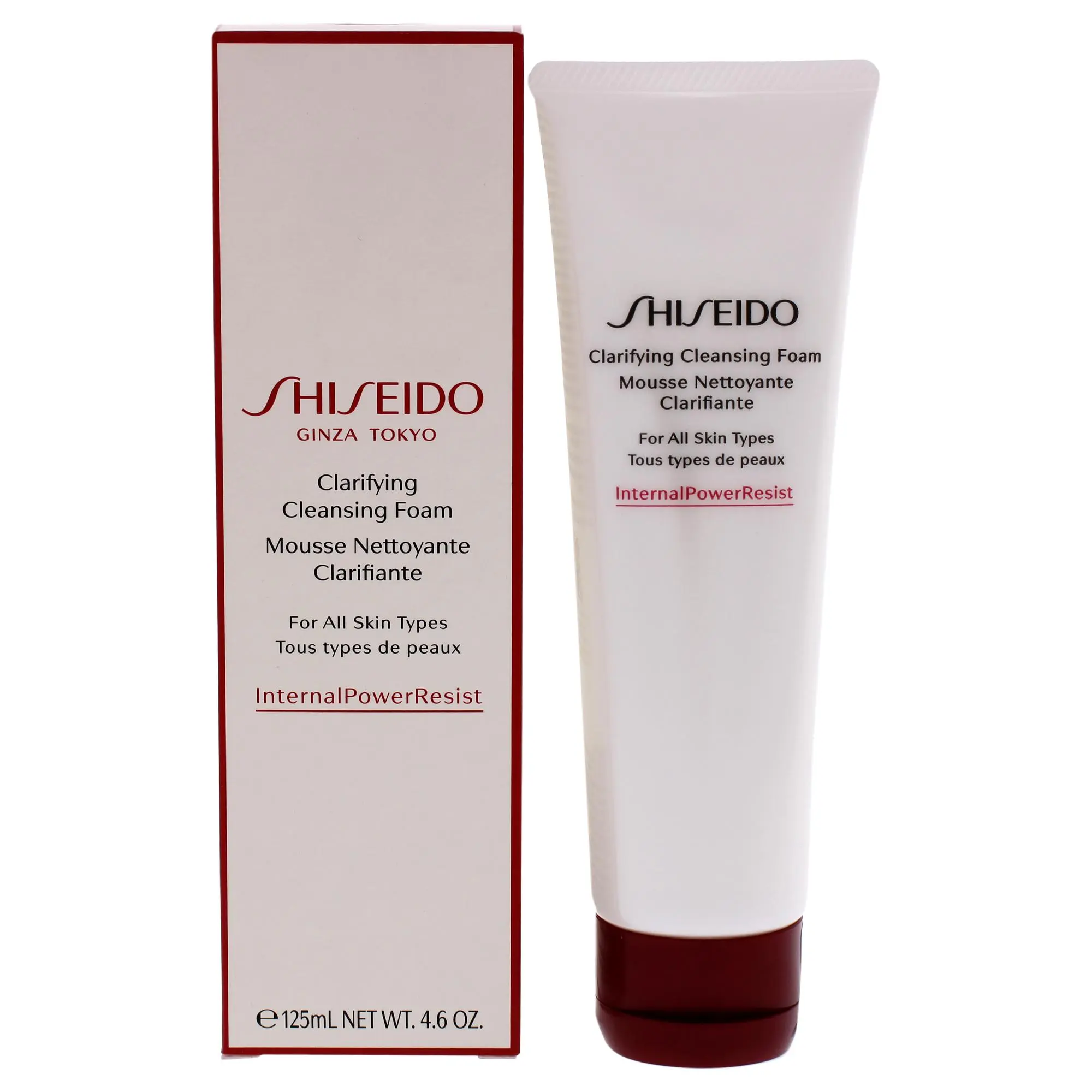 Shiseido Clarifying Cleansing Foam - Unisex 4.6 fl oz Tube Pack Cleanser, Foam Form for All Skins Daily Cleanse
