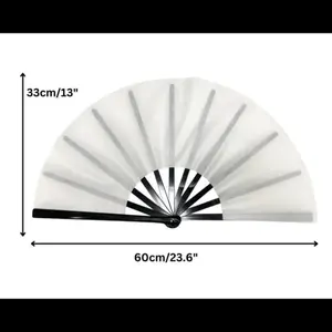 12-Pack Mixed Clack Fan for customization |13 inch Sublimation Clack Fan bundle    (6) Black (6) White
