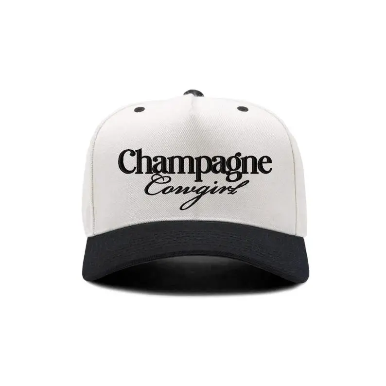 Champagne Hat Western Two Tone Hat Embroidered Cowgirl  display picture 3