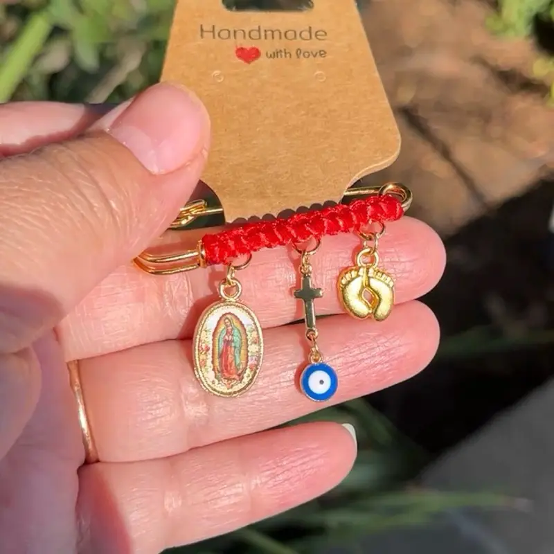 Protection Brooch for Pregnancy & Baby, Blue Evil Eye