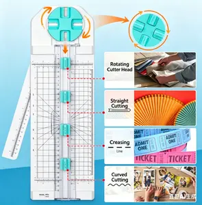 4-in-1 Multi-Function Craft Paper Trimmer,Paper Cutter & Trimmer for Straight, Wave,Perforated & Creasing | All-in-One Scrapbooking Tool for CraftPaper, Cardstock, Photos, Cards, Labels | Professional &Portable Paper Cutting Machine