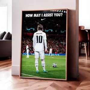 Luka Modric 'How May I Assist You' Poster, Gift For Fans ( Unframed - Print Only )