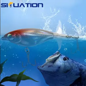 SIUATIONA 5-piece Surface Propeller Fish Bait Set - Durable ABS Pencil shaped Bait, Suitable for Hunting and Fishing, Fishing Gear