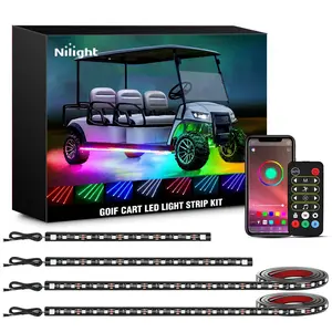 Nilight 4Pcs Golf Cart Underglow Light Kit for EZGO Yamaha Club Car